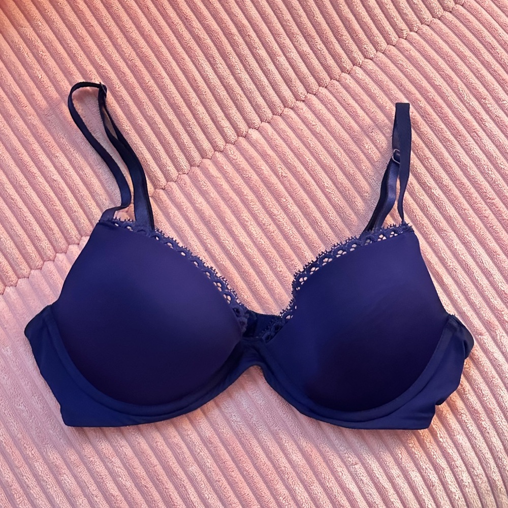 Calvin Klein Navy/Cobalt Push Up T-Shirt Bra